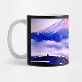 A Blue Journey Through Mountain Vistas Mug